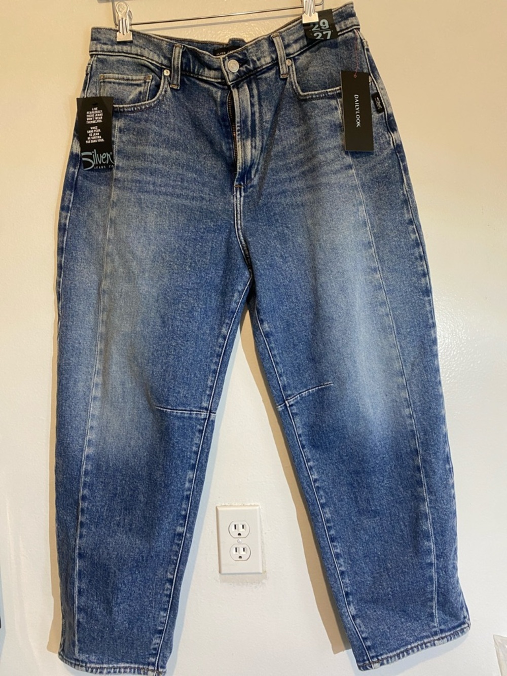 Silver Jeans High-Rise Straight Leg Jeans - Medium Blue Wash